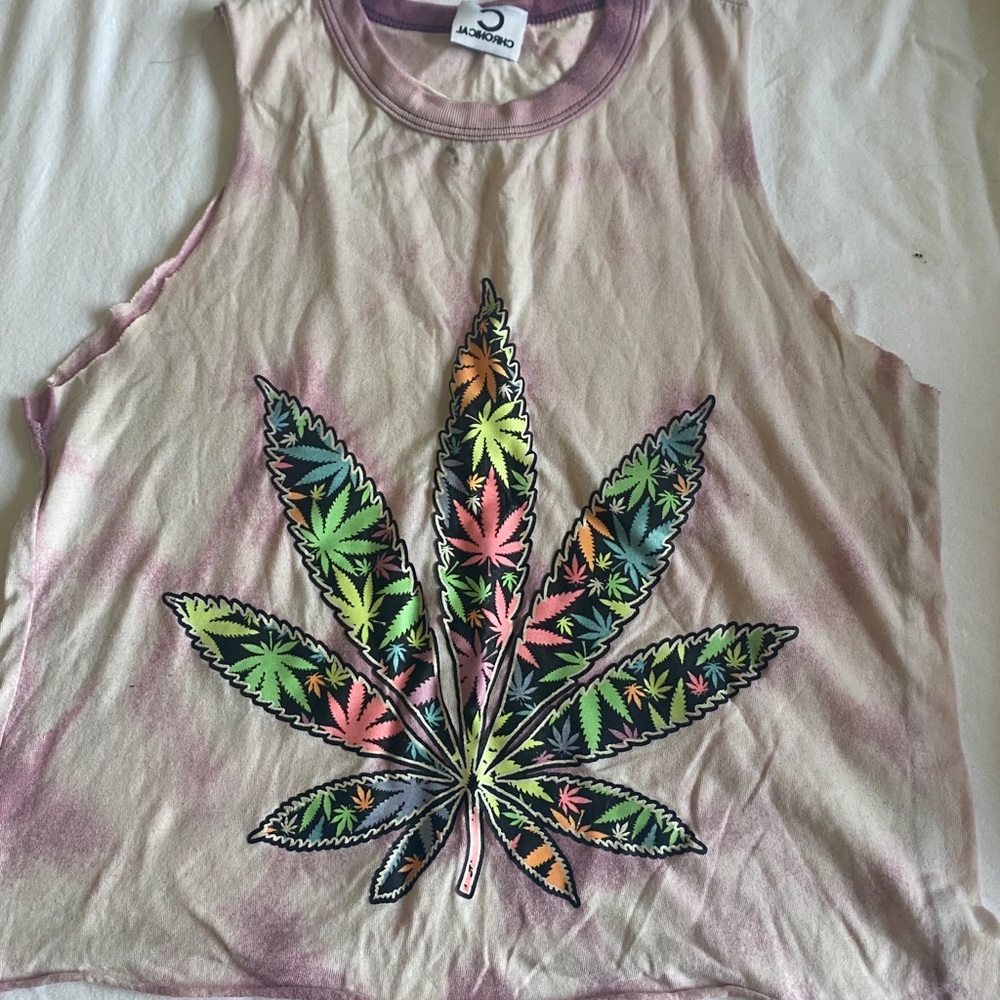 Stoney crop top/ tie dye shirt